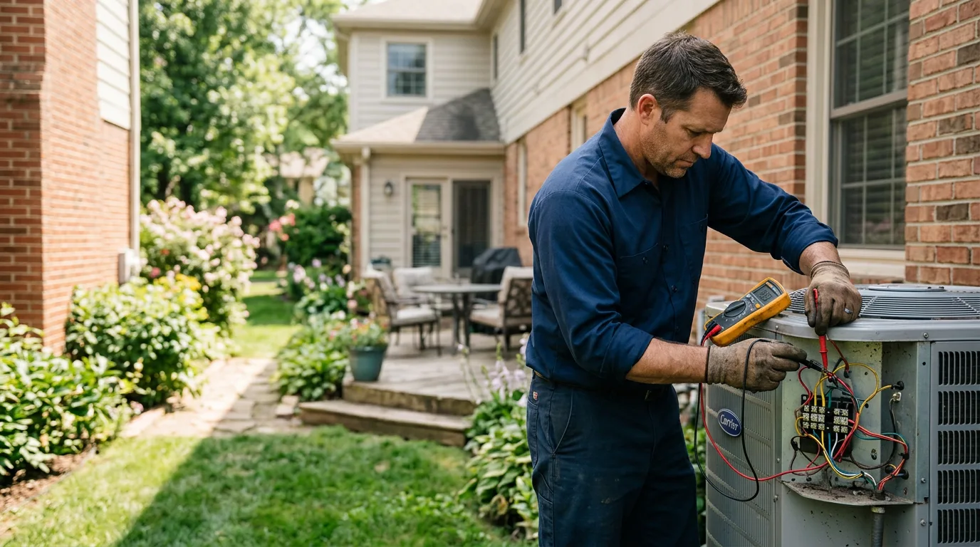 HVAC technician working near Watertown, MN